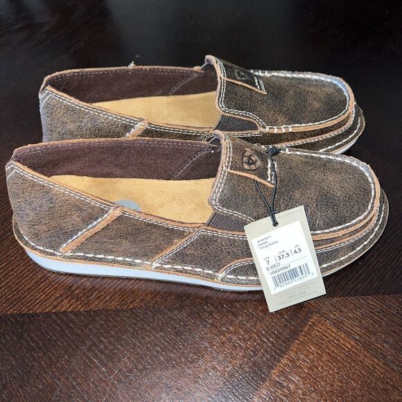 Ariat® Ladies Cruiser Vintage Bomber Brown Casual Slip-on Womens 7 Med NWOB‎ - Picture 3 of 9